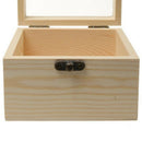 Natural Dry Flower Gift Box DIY Wooden Rectangular Gift Box in Glass - 12 x