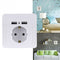 1.5A Wall Charger Adapter Board Dual USB EU Plug Wall Socket Power Outlet Panel