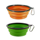 2 Pieces Collapsible Dog Bowl, Silicone Portable and Foldable Water Bowls with
