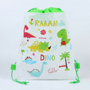 Dinosaur Non-woven Bag Backpack Kids Travel School Decor Drawstring Gift Bags JR