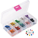 1/8 Inch Map Push Pins, Map Tacks with 10 Assorted Colors, 500 Pieces V7F9
