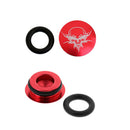 2 Pieces Bike Crank Caps Crankset Covers Crank Screw Caps Dustproof Red