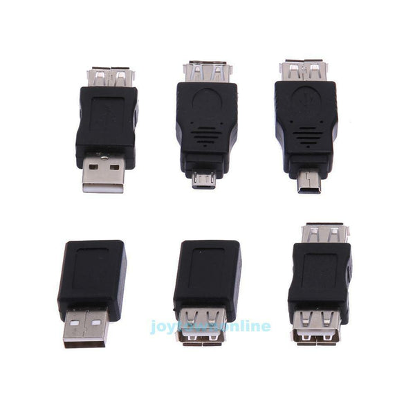 12pcs OTG 5 pin F/M mini Changer Adapter Converter USB Male to Female Micro USB