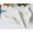 White Ceramic Pottery Sea Shell Conch Flower Vase Home Wall Hanging Decor