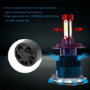 1 Pair H4 Car LED Headlight Kit 6500K 8000LM Hi-Low Beam Headlamp Bulbs