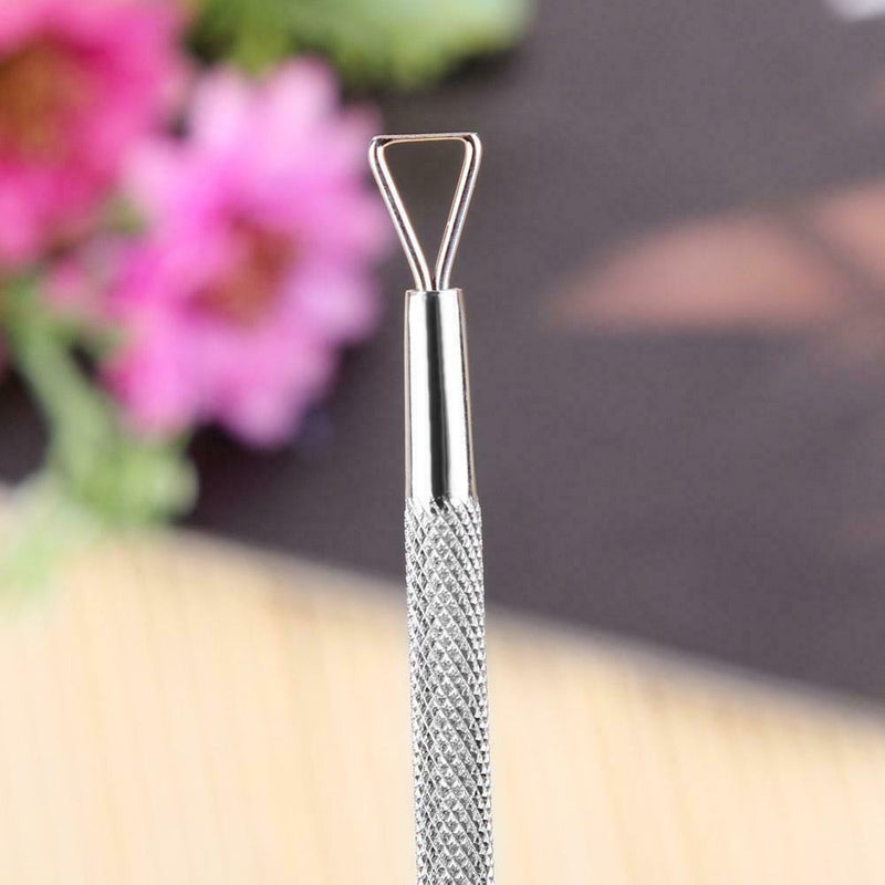 1pc Stainless Steel Cuticle Nail Pusher Remover Spoon Manicure Nail Care