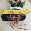 Orange 1.5 meter high-grade braided metal audio cable 3.5 mm AUX audio cabl F2Y2