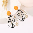 Creative Face Dangle Ear Stud Women Fashion Casual Drop Earrings Jewelry