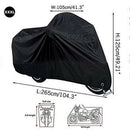 Anti-theft Motorcycle Anti-UV Rain Cover Motorbike Dustproof Cover (3XL) A