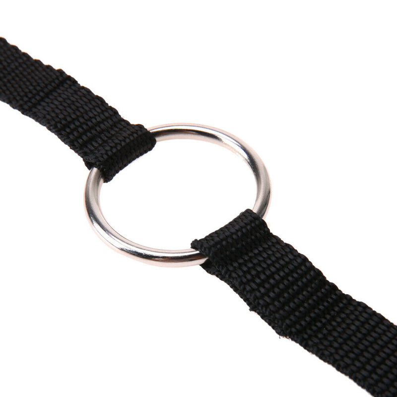 Nylon Double Dual Two Pets Dogs Leash 2 Way Coupler Walk Necklace(Black)