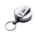 Retractable Metal Card Badge Holder Steel Recoil Ring R5V6 Clip Belt M9J6 P G3R9