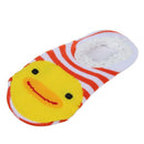 Unisex Baby Kids Girl Boy Socks (Yellow white Stripe Duck)