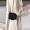 Casual Crocodile Leather Crossbody Bag Women Chain Shoulder Handbag (Black)