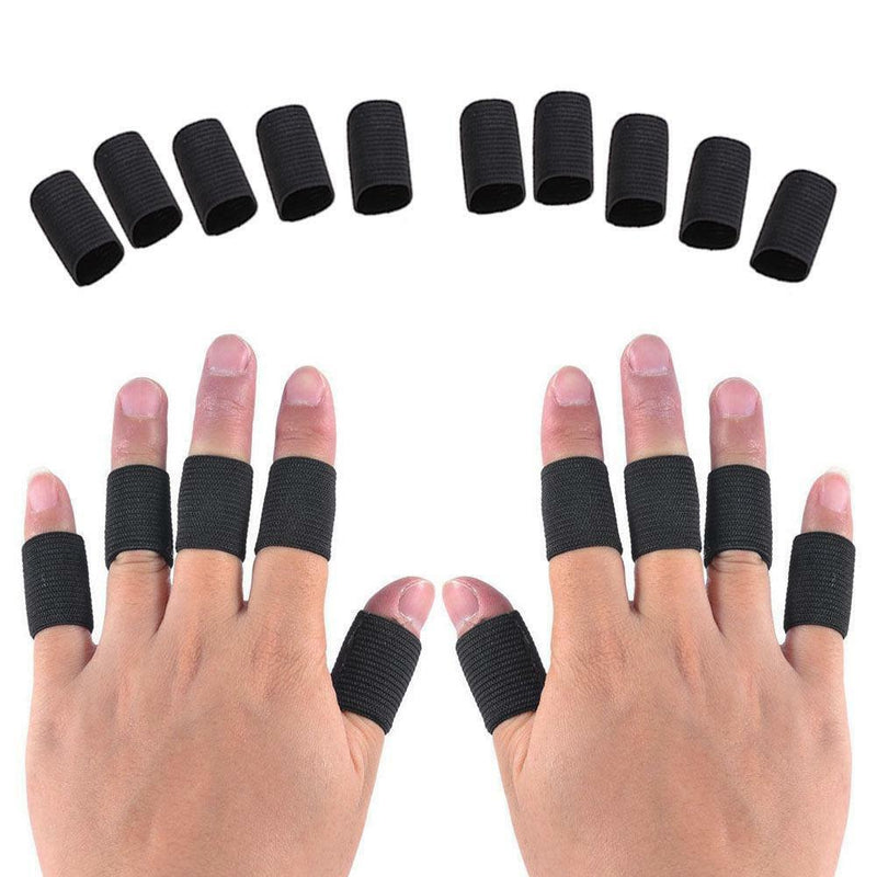 10xStretchy Finger Sleeve Support Wrap Arthritis Guard Volleyball_Basketball