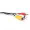 3 RCA Male to 3 RCA Male Composite Audio Video AV Cable Plug  1M  OZ