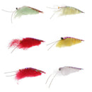 6pcs Shrimp/Prawn Flies For Bass, Sea Trout, Salmon, Pollock