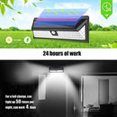 LED Solar Wall Light Waterproof Human Motion Sensor Warning Lamp for Garden A
