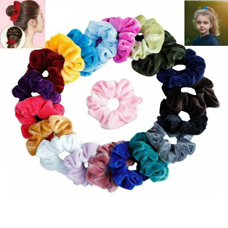 Premium Velvet Hair Scrunchies Hair Bands Scrunchy Hair Ties Girls 12-Packs