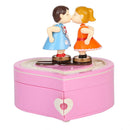Retro Rotary Music Box Wedding Party Ornament Girl Valentine Gift (Pink) A