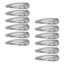 10Pcs DIY Barrettes Snap Hair Clips 12mm Round Bezel Setting Tray Whitegold