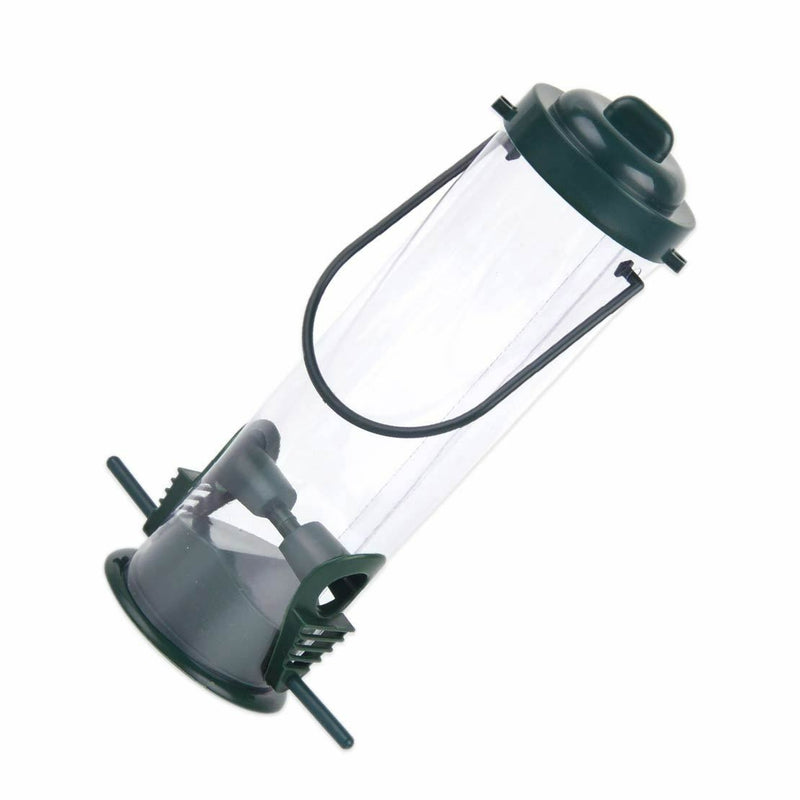 Clear Hanging Wild Bird Seed Feeder Squirrel Perch Garden Outdoor Feeding Cage