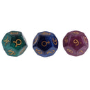6Pcs Polyhedral D12 Acrylic Astrological Dices Constellation Divination Toys