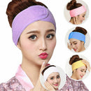 Women Yoga Gym Sports Wash Face Make up Stretch Towel Headband Head Hair Band