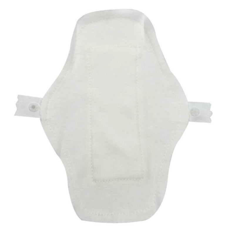 White Thin Reusable Menstrual Cloth Sanitary Pads Napkin for Women Girl 18cm