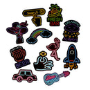 50Pcs neon light style cute stickers for suitcase laptop guitar cool doodle  Z