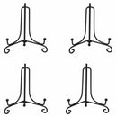 (4 pack)Iron Display Stand, Black Iron Easel Plate Display Photo Holder Sta Y1V1
