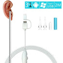 USB Otoscope Visual Ear Stick Camera In-Ear Endoscope Borescope 3 in 1