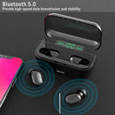 TWS-G6S Wireless Bluetooth 5.0 Earphones HiFi Headset w/Charge Box (Black) A