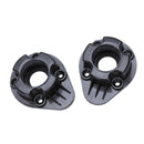 2x Plastic Adjustable Height Kitchen Cupboard Plinth Foot Leg Pair Black