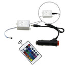 1Pc Car Interior 5050 SMD 12LEDs x4 Soft RGB LED Strip Lights 12V RF Controller