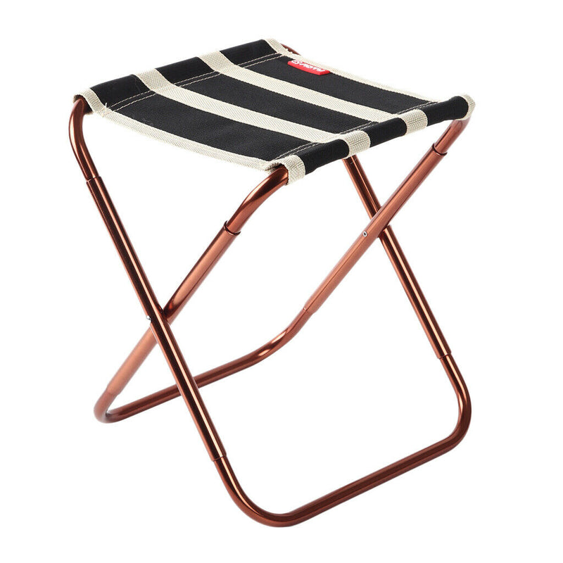 Portable Folding Stool Chair + Carry Bag Outdoor Camping Fishing Beach black