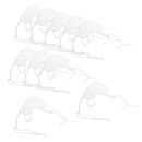 10 PCS Transparent Safety Visor Protective Anti-Fog Food Face Mouth Shield for