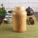 Natural Bamboo Tea Canisters Tea Leaf Container Kitchen Storage Pots Jars