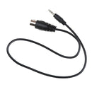 1x DIN 5 Pin Din MIDI Male Plug To 3.5mm Male Stereo Jack Audio Cable 50cm0.5mTO