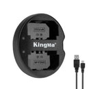 KingMa NP-FZ100 Dual Slot Micro USB Battery Charger for Sony ILCE-9 A7M3