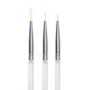 3pcs Nail Art UV Gel Liner Drawing Brush Flower Painting Acrylic Pen Tool Supply