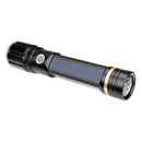 Portable Solar Powered LED Flashlight Safety Torch Light Survival Tool Light