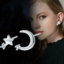 Moon Star Stone Stud Earrings Womens Girls Jewellery Z7Z3