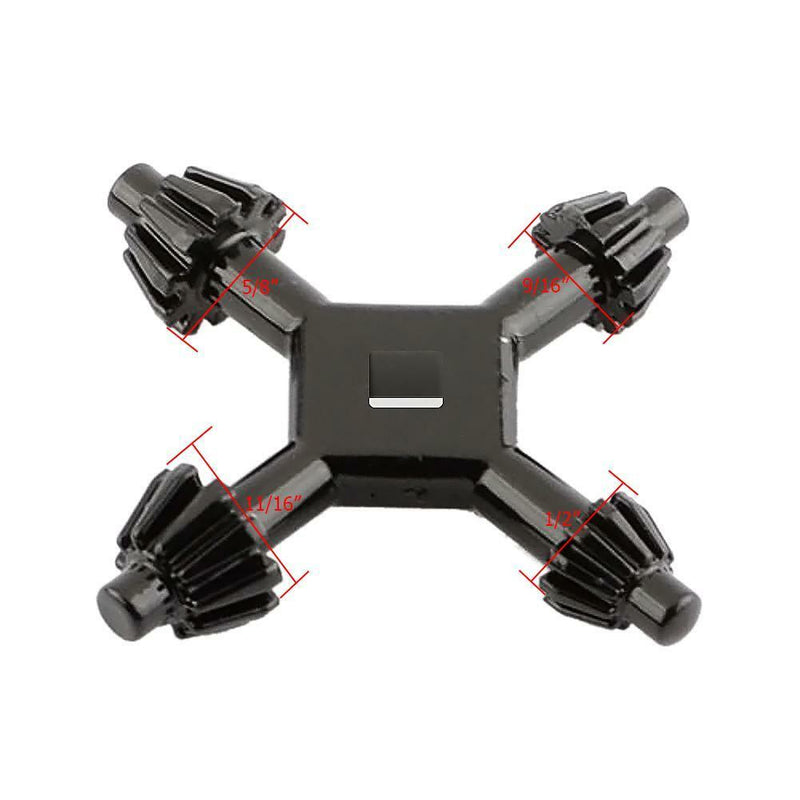 Stainless 4-Way Drill Press Chuck Key Universal Combination Hand #1 #2 #3 #4.