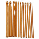 Set of 36pcs 18 Sizes Bamboo Single Pointed Smooth Crochet Knitting Needles
