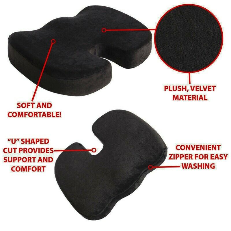 Orthopedic Pillow Seat Memory Foam Chair Office Cushion Coccyx T1A8