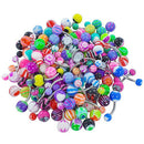 30Pcs Colorful Sexy Belly Bars Body Piercing Button Ring Navel Barbell Jewerly
