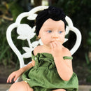 Mother and Baby Flower Turban Hat Mom and baby Top Hat set Toddler Black