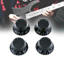 4pcs Transparent Acrylic Electric Guitar Bass Volume Knob Potentiometer Cap