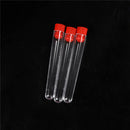 10pcs 16x100mm Clear Plastic Test Tubes with Caps Lab Round Bottle TubesB Ew