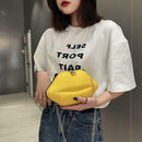 Lips Women PVC Handbags Chain Messenger Bags Shoulder Party Clutch (Yellow) SN9F